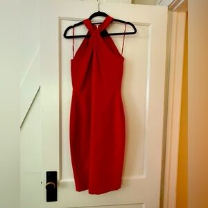 Lord & Taylor Red Halter Sheath Dress